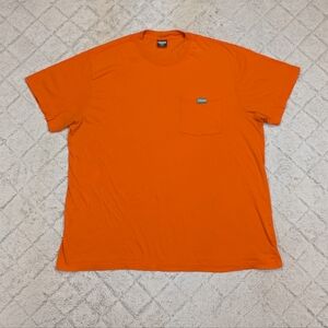 Filson Shirt Mens XXL Orange Blaze Ranger Pocket Tee Cotton Outdoor Casual